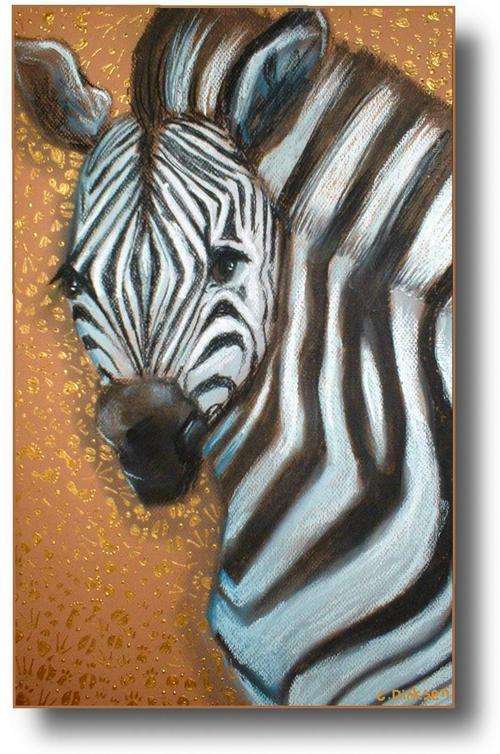 STUNNING ZEBRA.....A MUST HAVE!!! signed..Cherie Dirksen